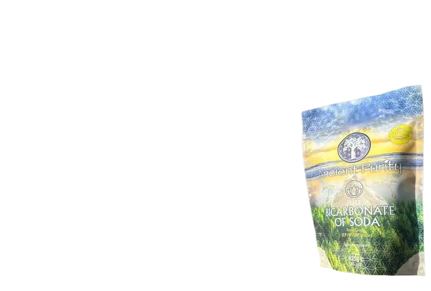 Reines Natriumbicarbonat in 425g, hochwertige Qualität für Körperpflege, von Ancient Purity, feines Pulver in Packung