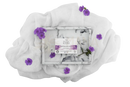 Natürliche seife mademoiselle agathe bio patchouli seife in weiß grauer marmormuster box für empfindliche haut