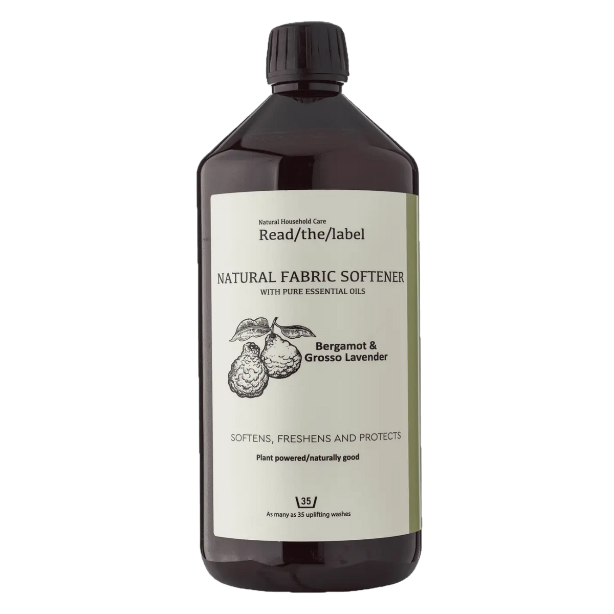 Natürlicher Weichspüler mit Bergamotte und Grosso Lavendel, 1000 ml, von readthelabellondon, für frischen Duft und weiche Wäsche