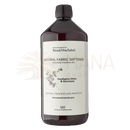 Dunkle bernstein glasflasche natürlicher weichspüler eucalyptus dives mit ätherischen ölen und botanischen illustrationen