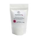 Weiße wiederverschließbare neti nasenspülsalz pouch aus reinem natriumchlorid mit rosa blumengrafik von mana shop