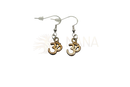 Silber- und goldfarbene om symbol ohrringe mit metallic finish vereinen symbolik und stil im mana shop mit image to zoom
