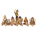 Stehendes OM-Zeichen aus Messing in Goldgelb, ca. 9 cm hoch, dekorative Bodynova Dekoration für Zuhause.