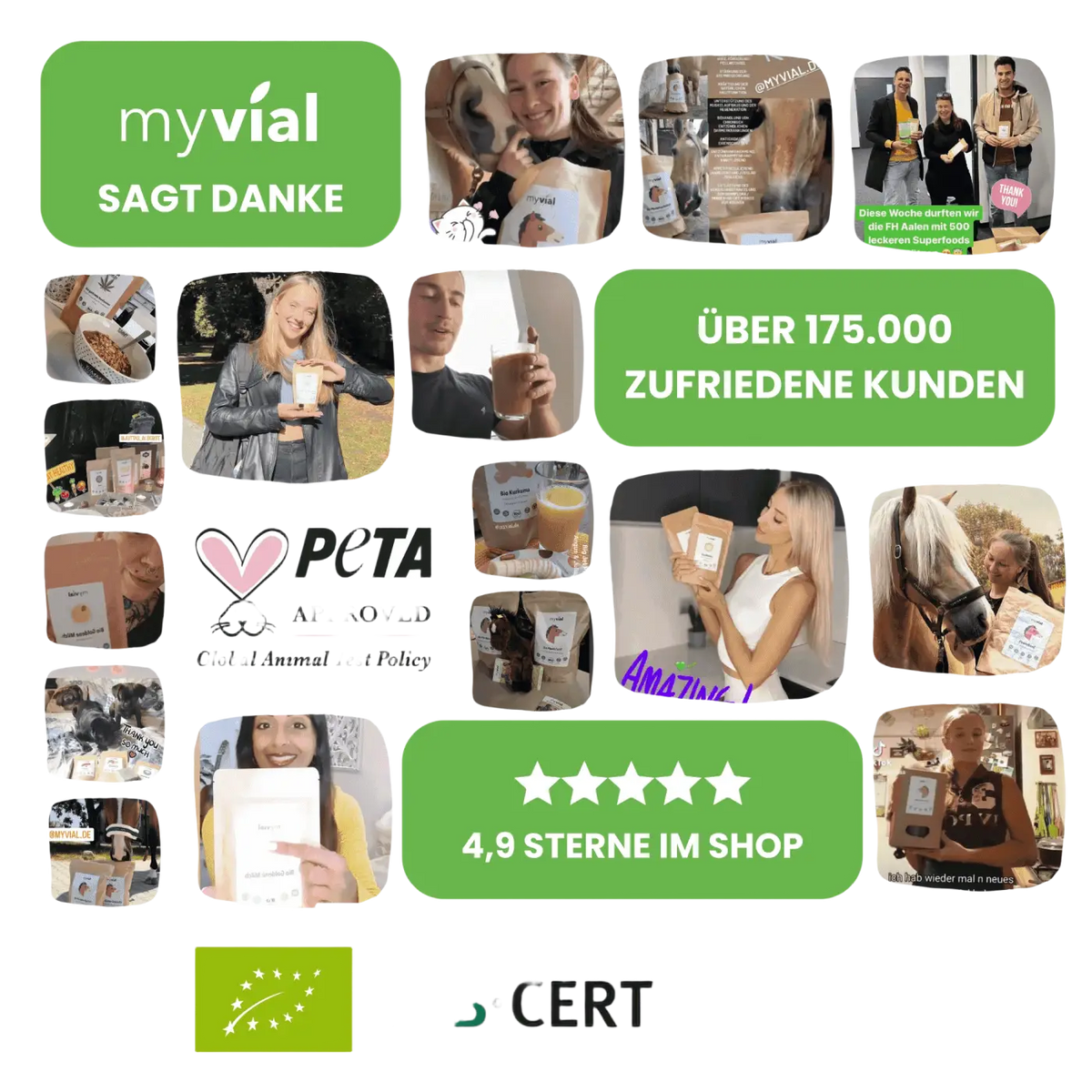 Vegan Omega-3 Kapseln aus Algenöl von myvial, 120 Stück, Nahrungsergänzung, in einer transparenten Flasche.