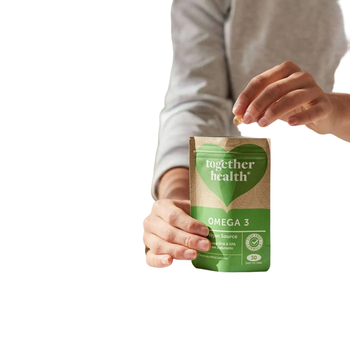 Omega-3 vegan Weichkapseln, Vorderseite