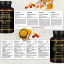 Schwarze flasche von prowise healthcare optisorb curcumin liquid curcumin mit vitamin d3 und gold weißem etikett