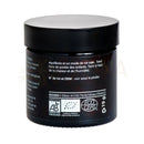Schwarzes zylinderförmiges organische klette jar mit silbernem deckel und weißen texten von boebio spa-serie bei mana shop