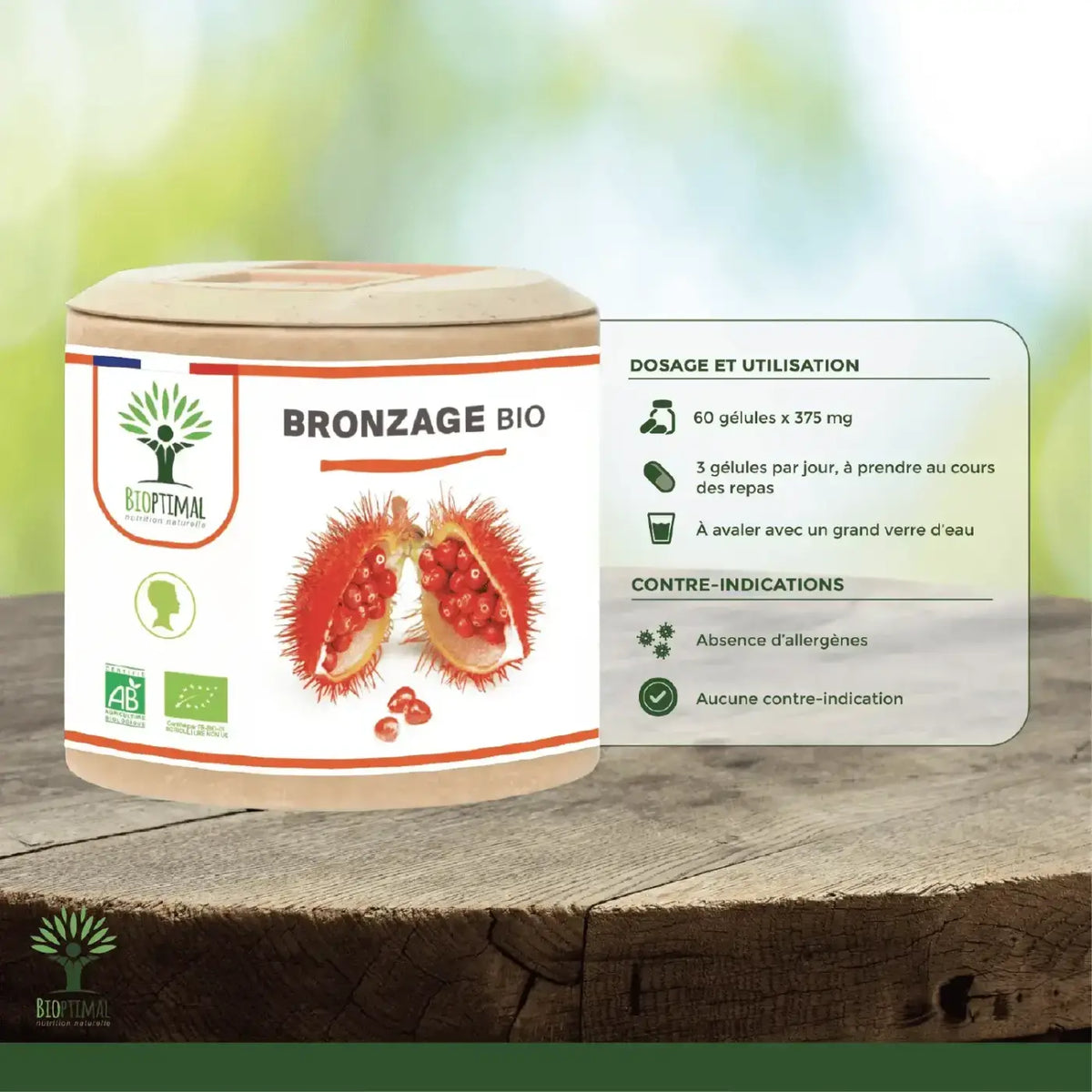 Bioptimal organische Bräunungskapseln, 200 Stück, Nahrungsergänzung, weiße Kapseln für natürliche Bräunung