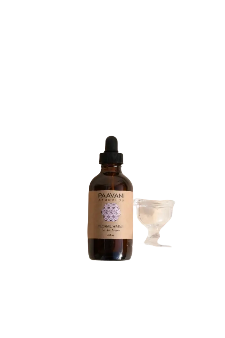 PAAVANI Ayurveda Blütenwasser für Gesicht und Augen, botanische Feuchtigkeitspflege, frisches Wasser mit Blütenextrakten