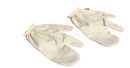 Creamfarbene paavani ayurveda garshana handschuhe aus purem rohsilk mit elastischen bündchen für garshana dry massage