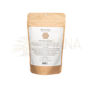 Tan wiederverschließbarer beutel mit paavani ayurveda garshana handschuhen aus 100 prozent purem rohsilk für trockene massage