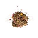 A vibrant blend of dried herbs and petals for paavani ayurveda yoni steam bath supporting reproductive health