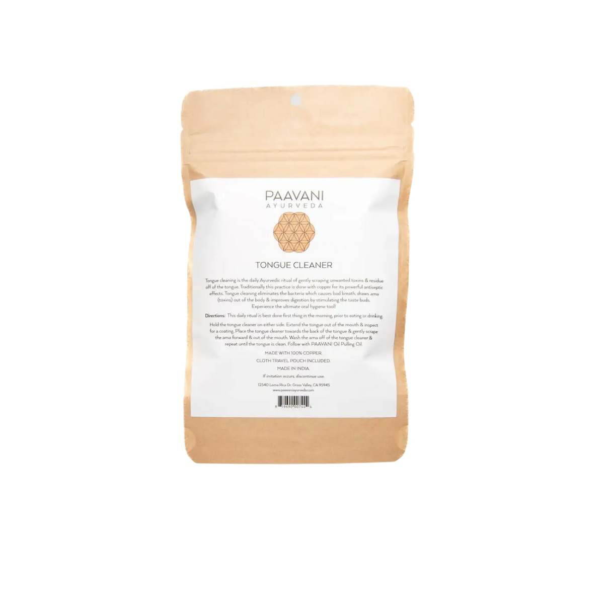 Kupfer Zungenreiniger von PAAVANI Ayurveda, Zungenschaber für frischen Atem, aus hochwertigem Material, medizinisch wirksam.