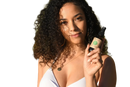 Schwarze glas-sprühflasche paavani ayurveda anti-juckreiz mittel mit beige etiket und grünem wabenmuster gegen gifteiche