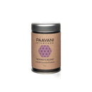 Eine silberne Dose mit Paavani Ayurveda Woman's Blend Tee für den Hormonhaushalt.