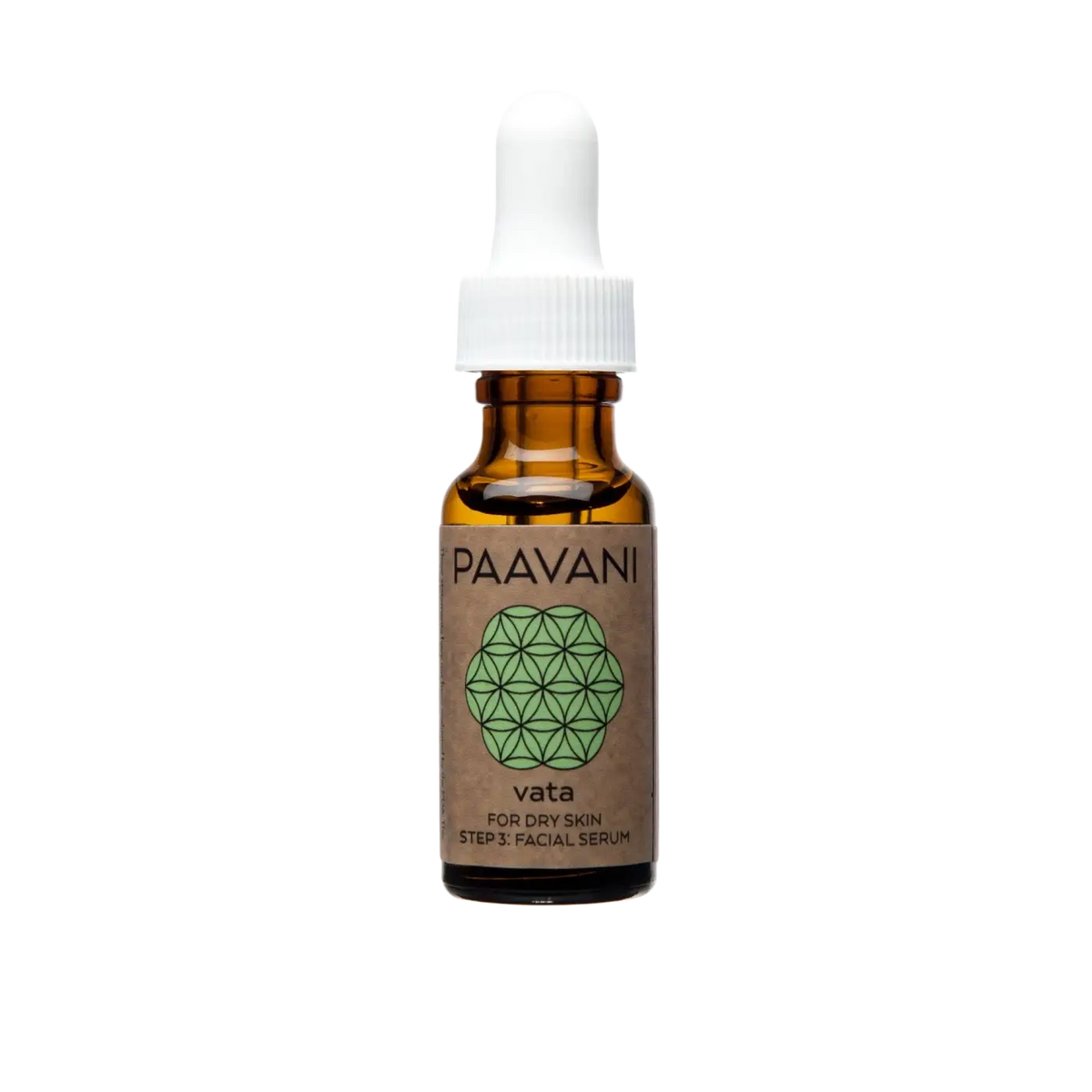PAAVANI Ayurveda Vata Serum, ayurvedisches Gesichtsöl für trockene, empfindliche Haut, flüssige Textur und natürliche Inhaltsstoffe