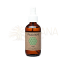 Braune glas-sprühflasche mit weißer düse von paavani ayurveda vata toner ayurvedischer gesichtsspray für trockene haut