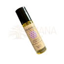 Paavani frauen mondöl ayurvedisches mondöl roll-on mit schwarzem verschluss und rosa geometrischem design zur unterstützung bei menstruation und hormoneller balance