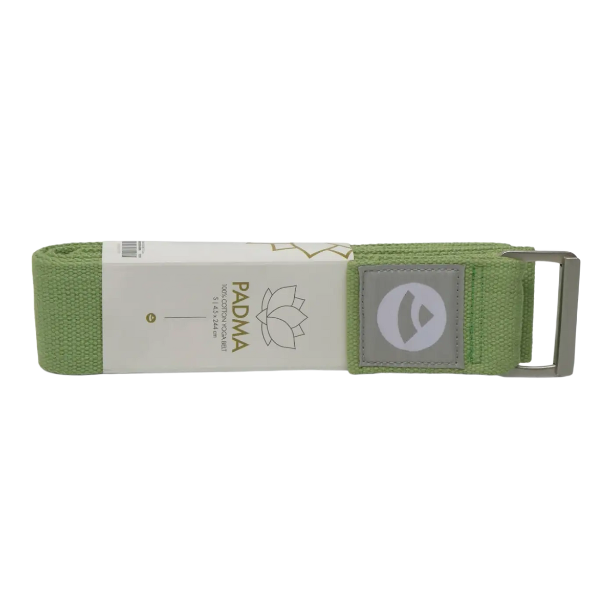 Bodynova PADMA Yogagurt aus Baumwolle mit Schnalle, extra breit, griffig und stabil für Yogaübungen, in Schwarz.