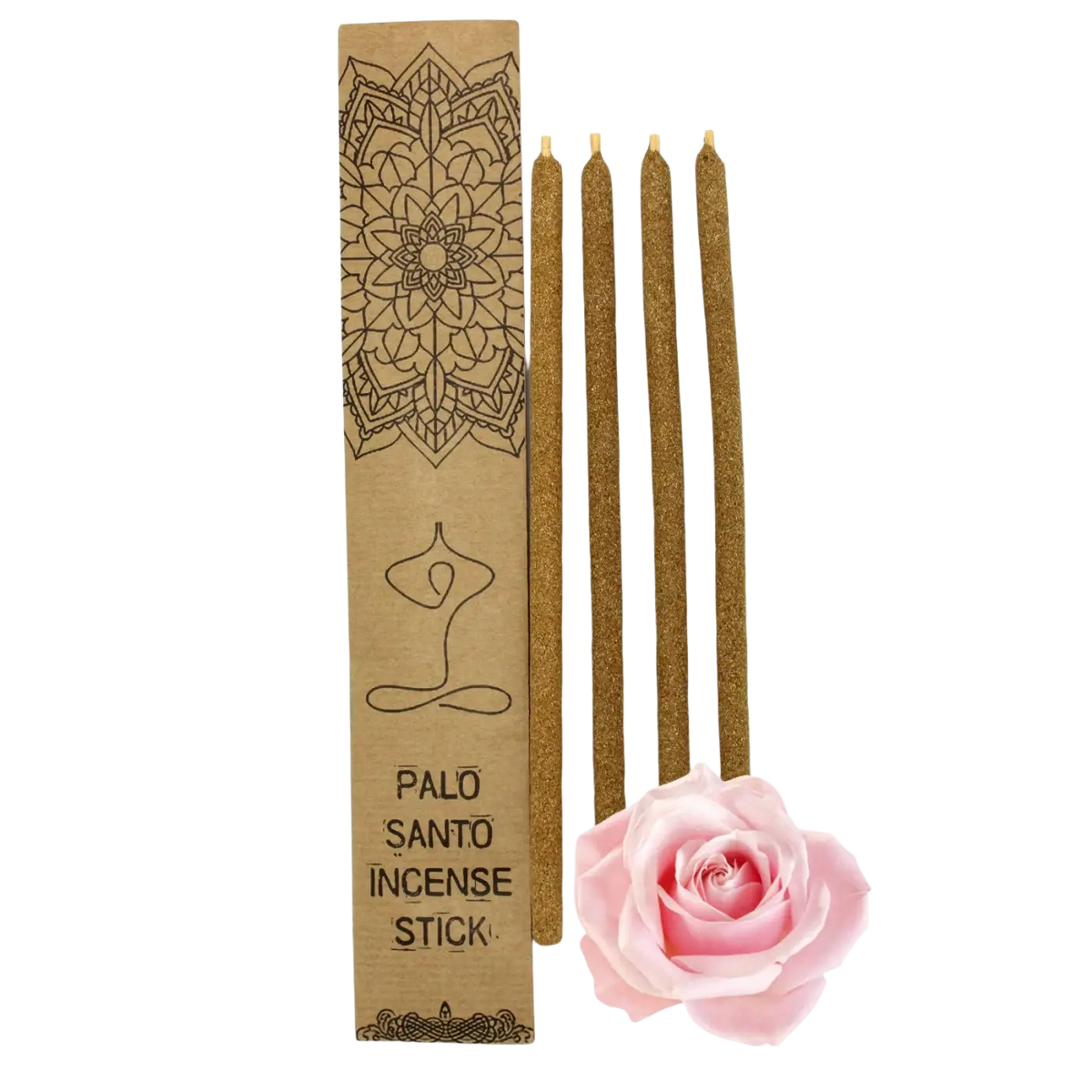 Großer Palo Santo Weihrauch mit Rosen für Reinigung und Meditation, von AW Artisan, Räucherwaren, brennend und aromatisch.