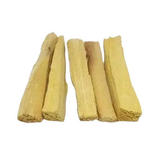 Weyermann Palo Santo Räucherwaren, hellgelbes, strukturiertes Holz für Räucherzeremonien und spirituelle Anwendungen.