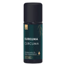 Ätherisches Kurkuma-Öl von Phytomed in 10ml Flasche, zeigt die gelbe Farbe und den Flakon auf einem weißen Hintergrund.