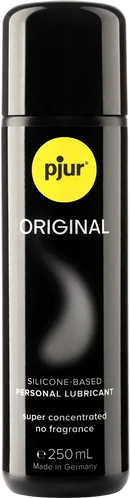 Schwarze zylinderförmige flasche pjur original silikonbasierte gleitmittel 250 ml original lubricant