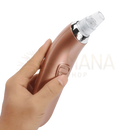 Rose gold handheld electric pore-cleansing blackhead and acne remover with clear plastic tip and silver accents from mana shop