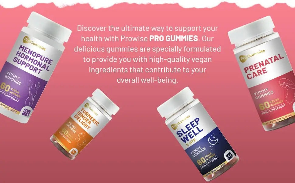 Vegane pränatale Pflege Gummibärchen mit Folsäure, Vitamin D, B12 und Zink von Prowise Healthcare, Nahrungsergänzungsmittel in Dosenform