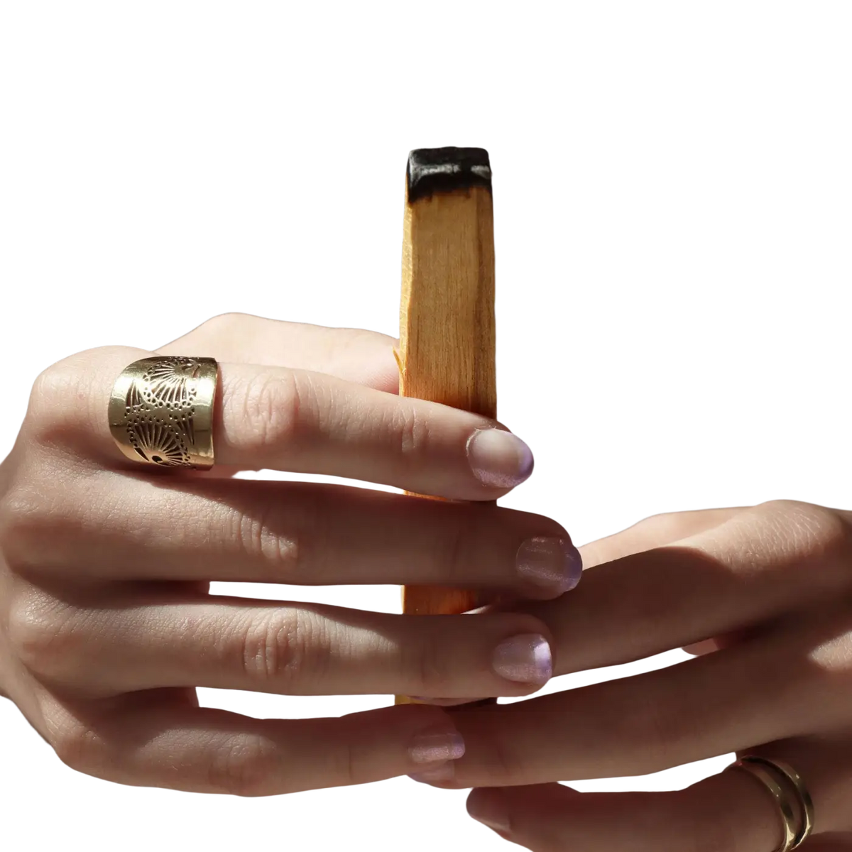 Premium-Bündel aus Palo Santo Räucherwaren, 80 g, mit goldenem Ring, natürlicher Holzduft, handgefertigt, entspannende Räucherware
