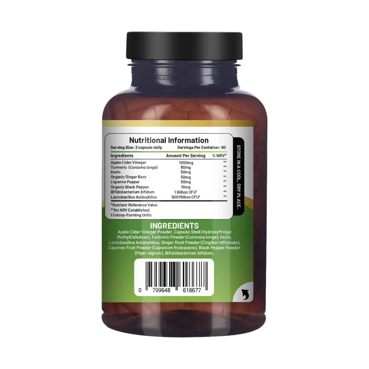 Prowise Healthcare Apfelessig-Komplex Kapseln, 1300 mg, 180 Kapseln, Nahrungsergänzung in einer offenen Packung