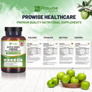 Braune glasflasche mit schwarzem verschluss und grünem label von prowise healthcare apfelessig-komplex kapseln 1300 mg