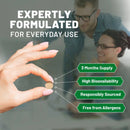 Ein kleines rundes braunes kapsel supplement von prowise healthcare mit ginkgo biloba und koreanischer ginseng