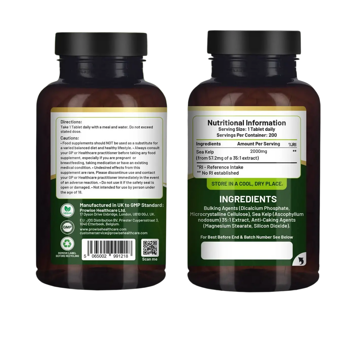 Meeresalgen 2000 mg, vegane Tabletten