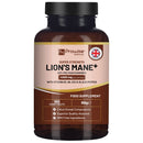 Eine Flasche Prowise Healthcare Lion's Mane Tabletten mit Vitaminen und schwarzem Pfeffer.