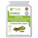 Prowise Healthcare KSM-66 Ashwagandha Nahrungsergänzung mit schwarzem Bio-Pfeffer, 90 Kapseln, 500 mg per Kapsel