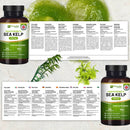 Prowise Healthcare Meeresalgen Nahrungsergänzung, 2000 mg, 200 vegane Tabletten mit natürlicher Jodquelle