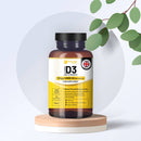 Hochdosierte Vitamin D3 4000 IE Tabletten von Prowise Healthcare, Nahrungsergänzung, mit 14 Monaten Vorrat auf weißem Hintergrund