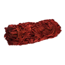 Ein eng gebundenes bündel drachenblut-salbei in rot mit natürlichem schnur als traditionelle räucherware von manashop
