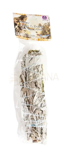 Ein weisser salbei und zeder kräuterbündel von bix mit naturnahem twine verpackt ideal für mana shop image to zoom