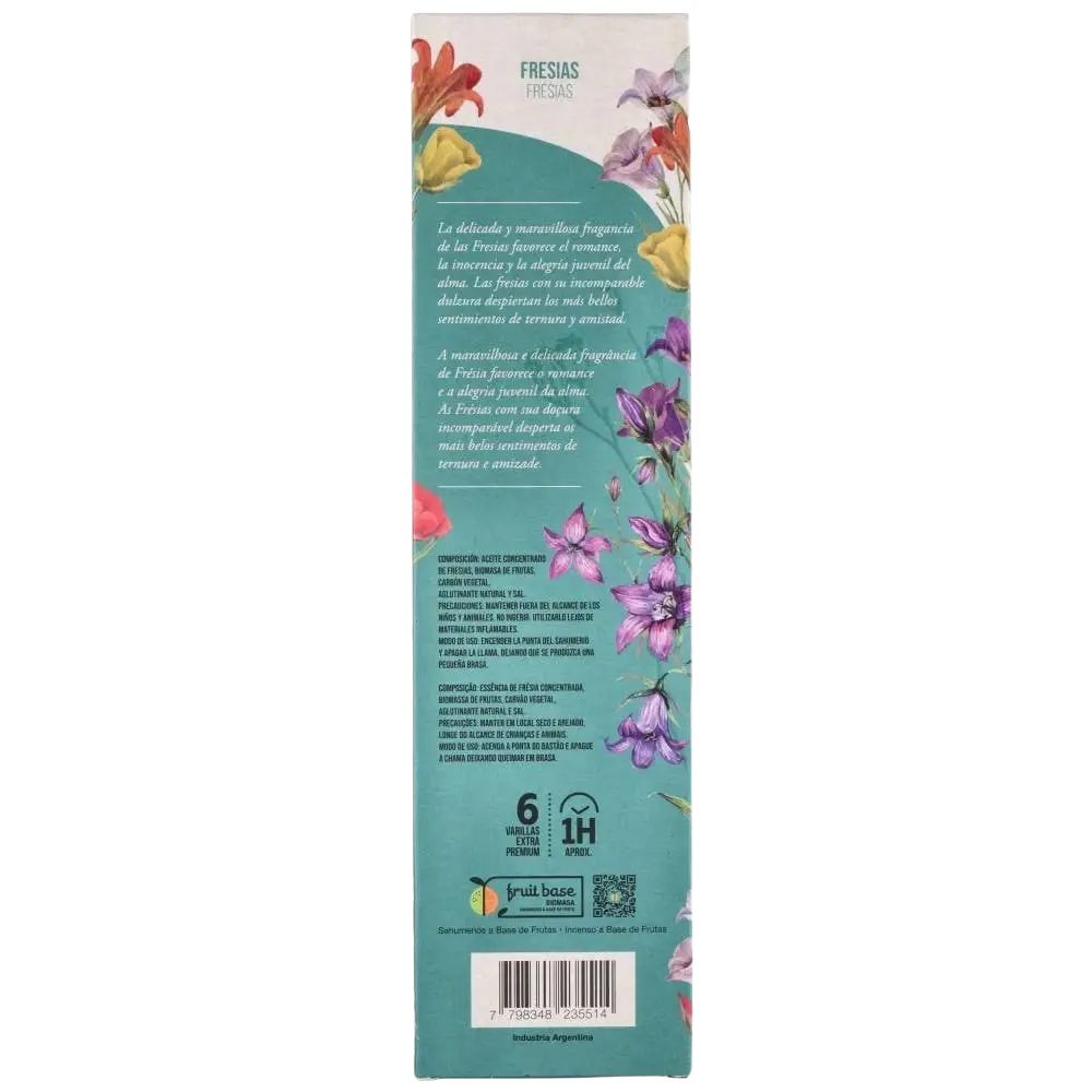 Räucherstäbchen Fresias Botanical Sahumerio von Vives de la Cortada S.L, elegante Verpackung, ideal für Räucherzeremonien