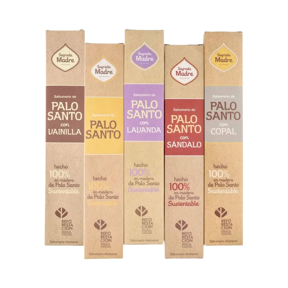 Räucherstäbchen Sagrada Madre von Vives de la Cortada S.L mit Palo Santo und Vanille, 8 Stäbe, natürliche Räucherwaren