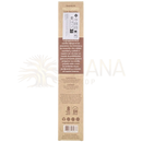 Kraftfarbene kartonverpackung für sagrada madre palo santo & vanille räucherstäbchen mit spanischen produktdetails