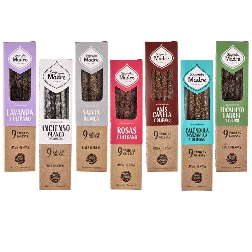 Räucherstäbchen Sahumerio Eukalyptus, Lorbeer und Zeder, Vives de la Cortada S.L, für angenehmen Duft und Räucherzeremonien