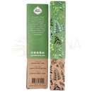 Grüne und braune kartonverpackung mit botanischen illustrationen für sagrada madre räucherstäbchen sahumerio eukalyptus schutz