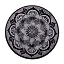 Handgefertigter Räucherstäbchenhalter aus Speckstein mit Mandala-Design, ca. 13 cm, von Dessauer.