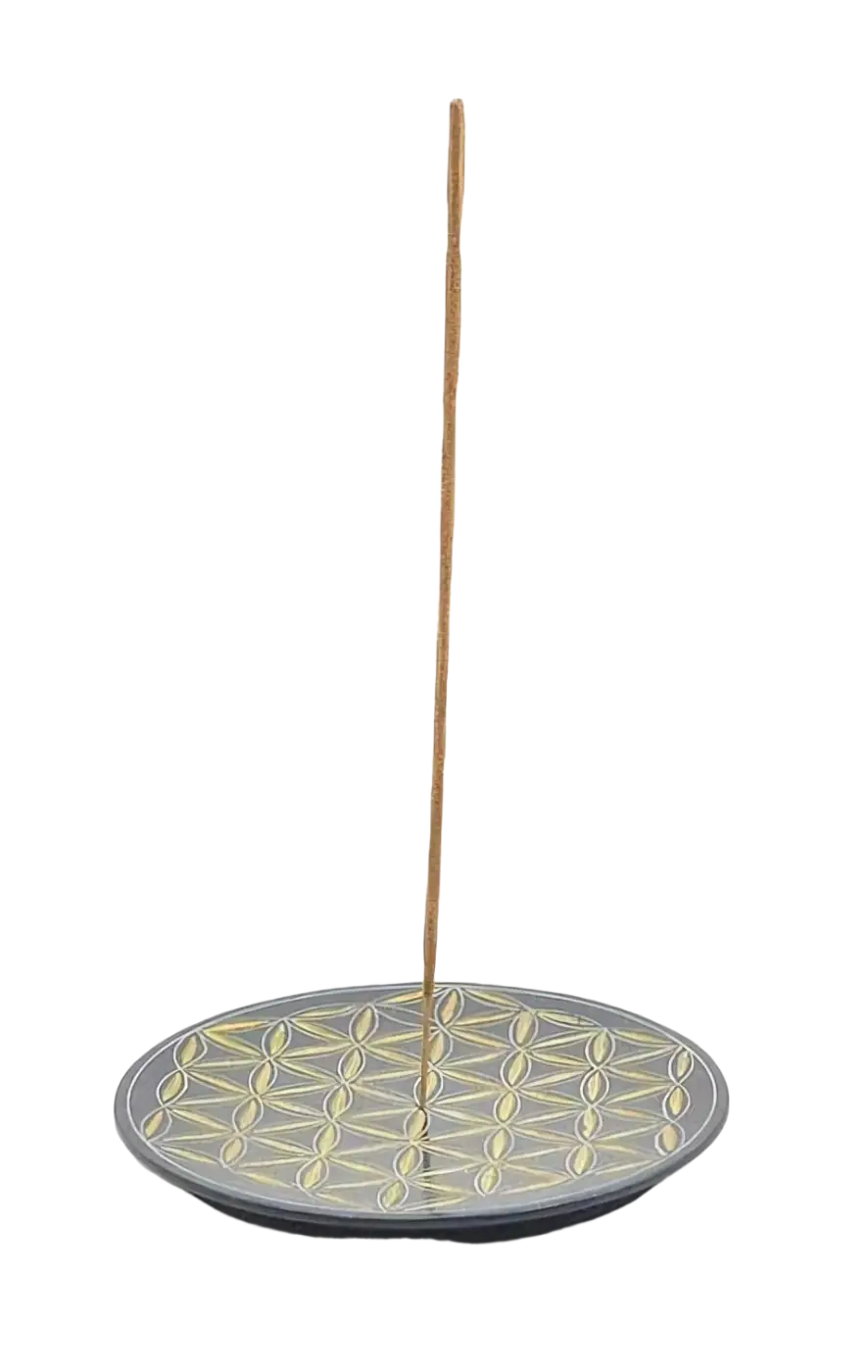 Räucherstäbchenhalter "Blume des Lebens" aus Räucherwaren, 13 cm, eleganter Design, in der Bildansicht