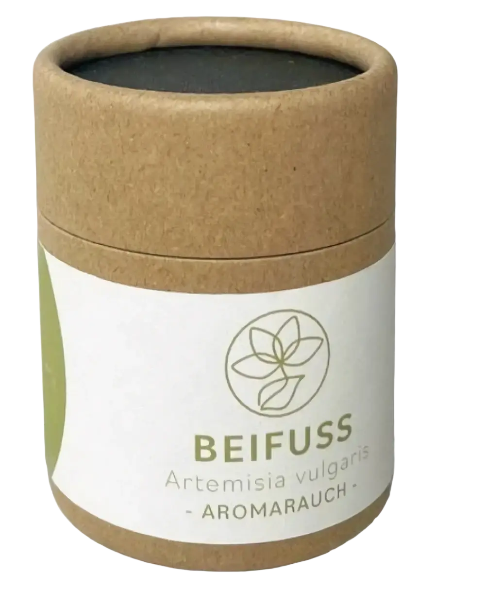 Beifuss-Räucherstoff in 50 ml Flasche, Räucherwaren von Dessauer, beiger zylindrischer Behälter, aromatischer Räucherstoff