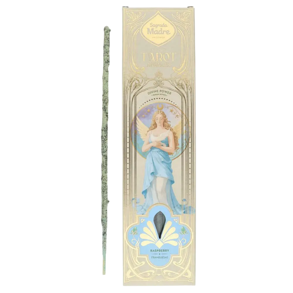Räucherwerk Tarot Engel Göttliche Kraft mit Himbeeren Duft, Vives de la Cortada S.L, Räucherstäbchen in Verpackung