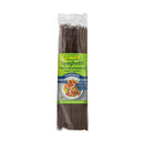 Bio-Rapunzel Buchweizen Spaghetti, glutenfreie Getreide- und Hülsenfrüchte-Nudeln, braune Spaghetti aus Buchweizen.